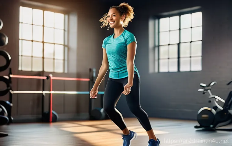 홈트 운동 유산소 vs 근력 - **Home Workout Serenity and Comfort:**
"A smiling young woman in her late 20s, dressed in comfor... 홈트 운동 유산소 vs 근력 - **Home Workout Serenity and Comfort:**
"A smiling young woman in her late 20s, dressed in comfor...